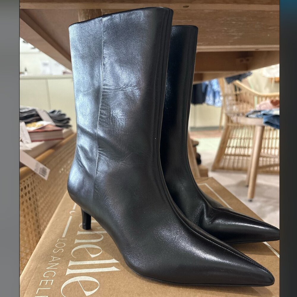 Game Changer Bootie in Black Leather